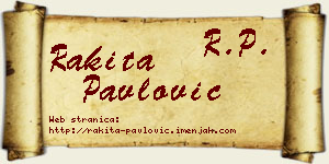 Rakita Pavlović vizit kartica